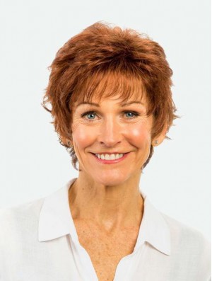Short Monofilament Copper 8 inch Straight Synthetic Wig