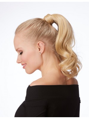 Cute and Perky Curly Gold Ponytails