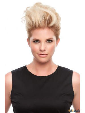 100% Remy Human Hairpiece Monofilament Base Women Topper