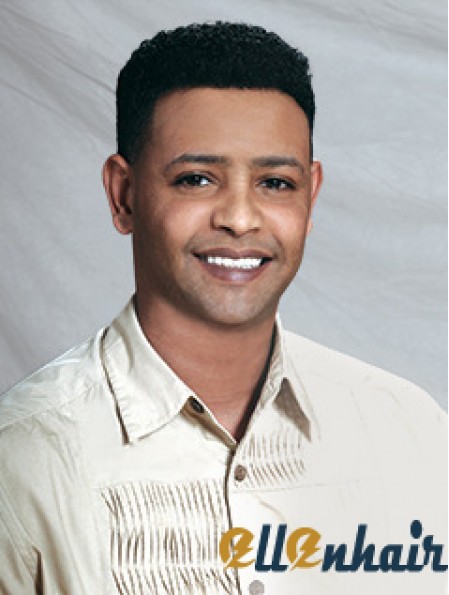 Short Straight Toupee For Older Men