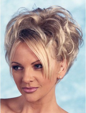 Blonde Curly 3 4 Wig For Women Online UK