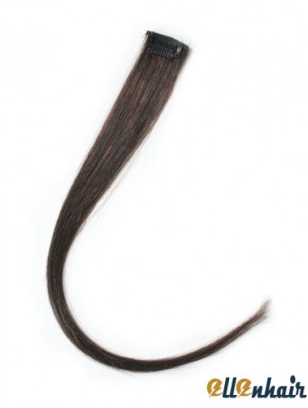 Modern Brown Straight Remy Human Hair Clip In Hair Extensions