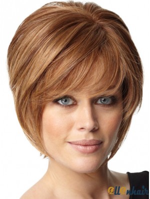 Auburn Remy Human Hair Bob Wig Short Capless Wig UK Online