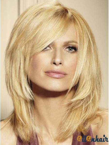 Blonde Lace Front Wigs UK Shoulder Length 16 Inch