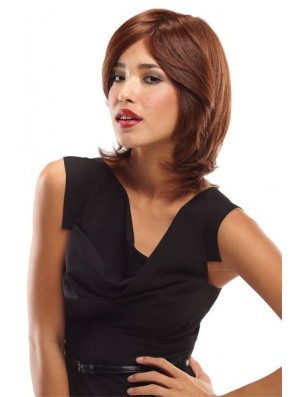 Lace Front Wig Layered Auburn Hair Petited Wig UK