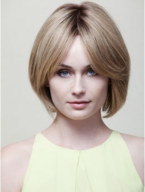 Bobs Chin Length Blonde Straight 10 inch New Human Hair Wigs