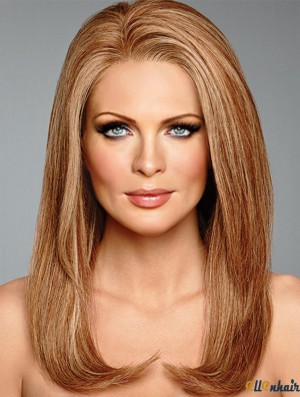 Long Wigs Straight 16 inch 100% Hand-tied 100% Human Hair