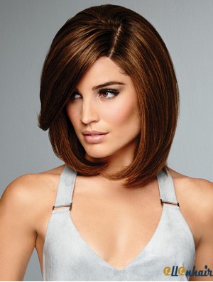 Brown Bob Wig 100% Hand Tied Remy Human Hair Wig UK Online 12 Inch
