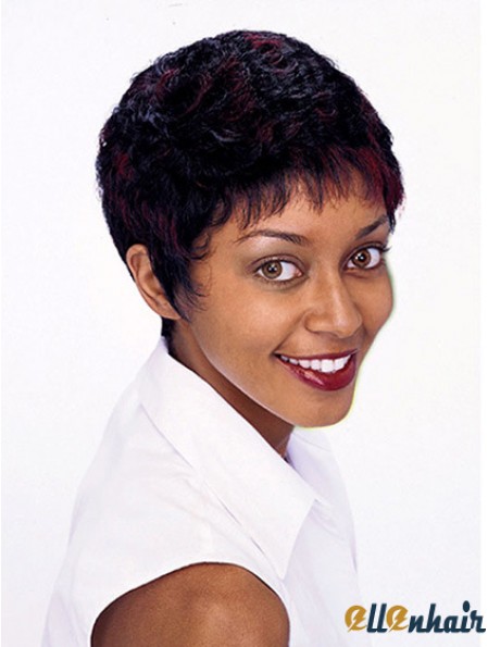 Short Wigs For African American Women Curly Style Auburn Color Bobcuts