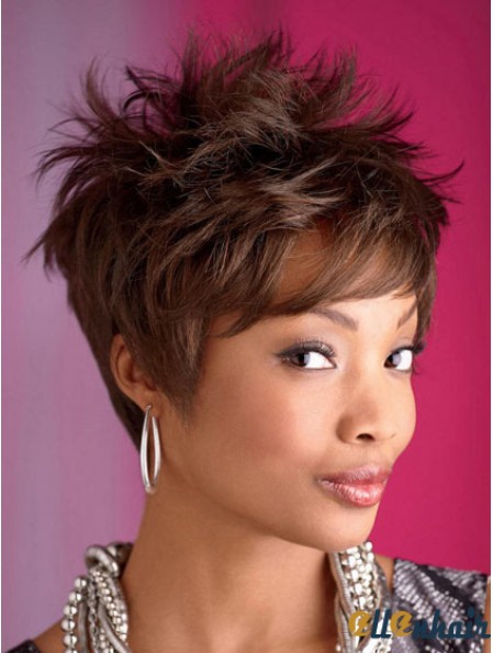 Cropped Wig African American Capless Wig UK Realistic Short Wig For Women