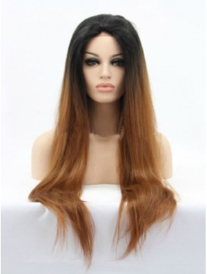 Natural 26 inch Long Straight Wigs For Black Women