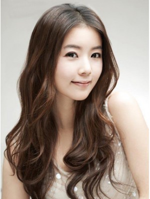 Long Brown Wavy Without Bangs Incredible African American Wigs