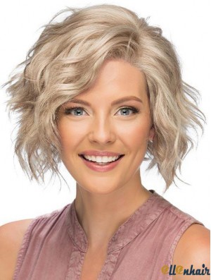 Curly Blonde Wig Short Lace Front Wig Classic Women Wig UK