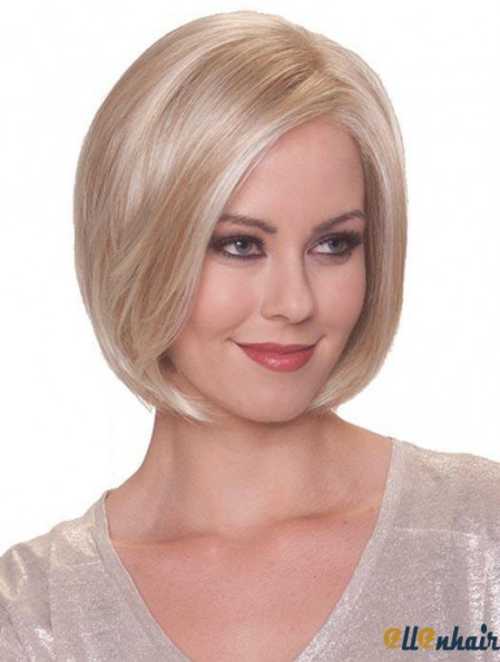 Blonde Bob Wig Synthetic Mono Top Wig Cheap Online For Ladies
