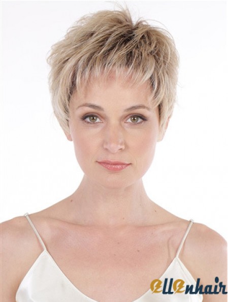 6 inch Wavy Top Boycuts Lace Front Synthetic Wigs