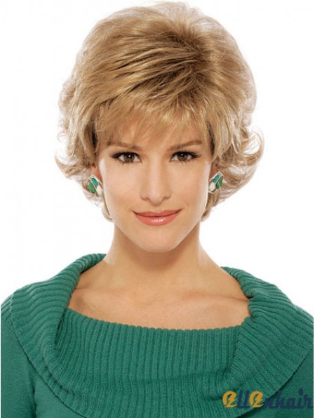 Wavy Blonde Suitable Short Classic Wigs