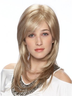 Straight Layered Long Blonde Stylish Lace Front Wigs