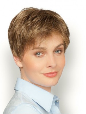 Best 6 inch Straight Blonde Boycuts Short Wigs