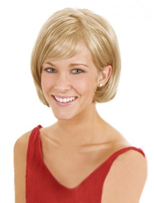 Lace Front Chin Length Straight Blonde High Quality Bob Wigs