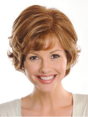 Brown Chin Length Wavy Layered 9 inch Exquisite Medium Wigs