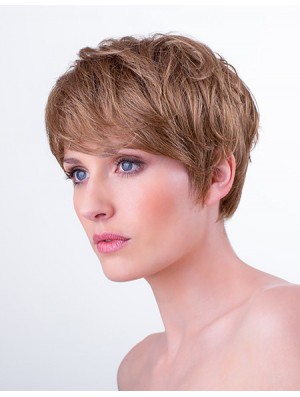 Synthetic Monofilament 6 inch Boycuts Straight Auburn Short Hairstyles