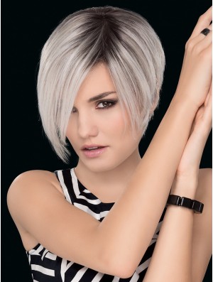 Grey Wig Hand tied Short Wig UK Monofilament Wig Online