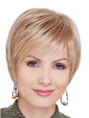 Best Blonde Short Straight Layered Lace Front Wigs