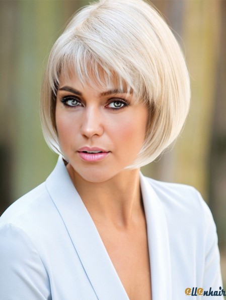 Platinum Blonde Bob Wig Short Capless Wig New Styles 10 Inch