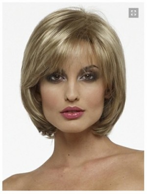 Capless Chin Length Straight Blonde Fashion Bob Wigs