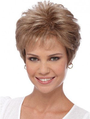 Short Wigs For Women With Capless Boycuts Cropped Length Wavy Style