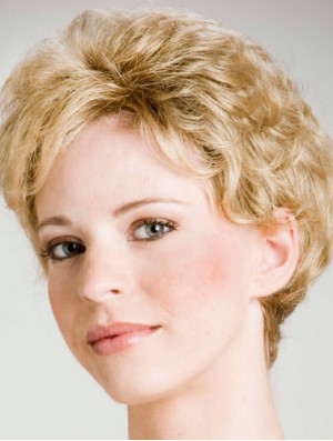 Curly Blonde Affordable Short Classic Wigs