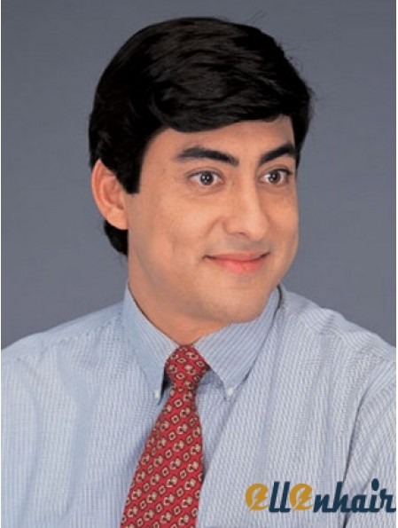 Black Men Wig UK Straight Short Wig For Men Light Weight