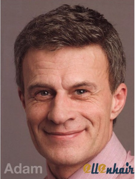Short Straight Cheapest Mens Hair Toupee