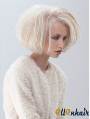 Platinum Wig Lace Front Bobs Wig Fashion Styles Wig For Women Chin Length