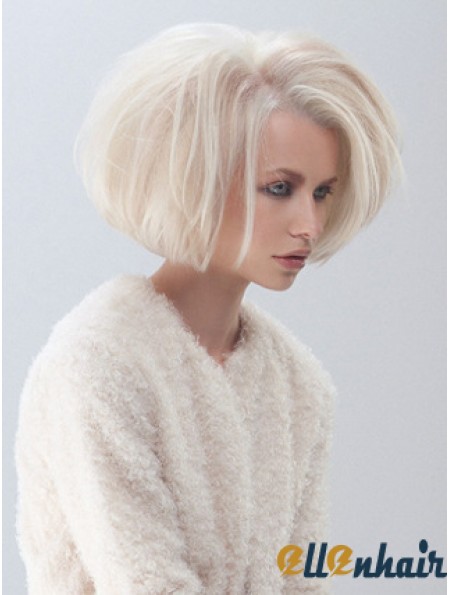 Platinum Wig Lace Front Bobs Wig Fashion Styles Wig For Women Chin Length