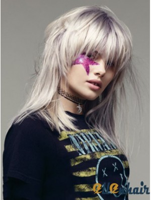 Shoulder Length Straight Wig Lace Front Fashion Wig Human Hair 18 Inch