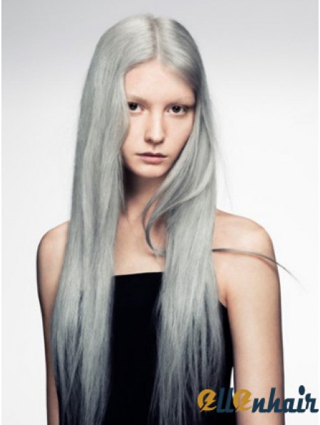 Lace Front Without Bangs Long Straight 24 inch Style Fashion Wigs