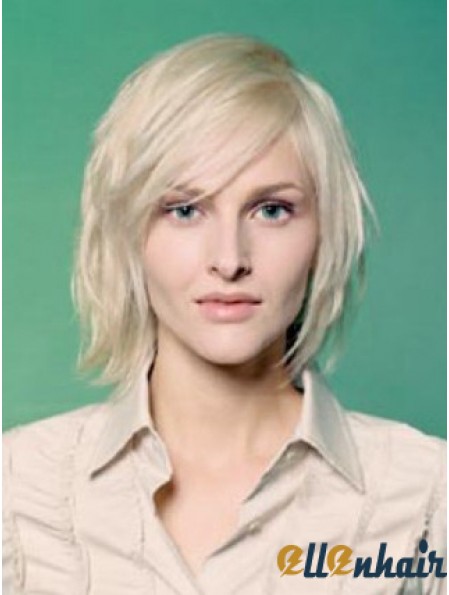 Full Lace Bobs Chin Length Straight 10 inch Platinum Blonde Sleek Fashion Wigs