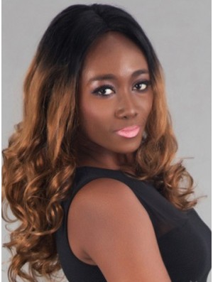 20 inch Ombre/2 Tone Long Without Bangs Wavy Gorgeous Lace Wigs