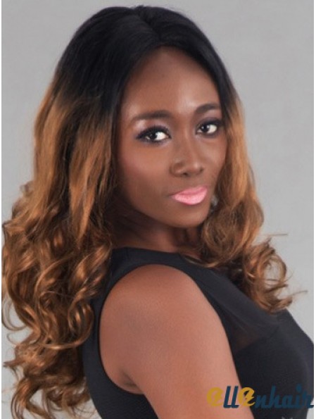 20 inch Ombre/2 Tone Long Without Bangs Wavy Gorgeous Lace Wigs