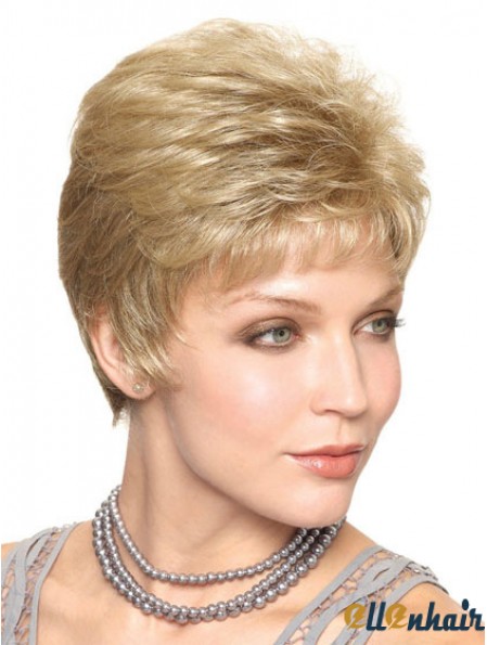 Cropped Straight Capless Boycuts 6 inch Trendy Synthetic Wigs