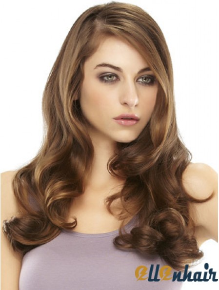 Hairpiece Remy Human Hair Long Styles Auburn Color