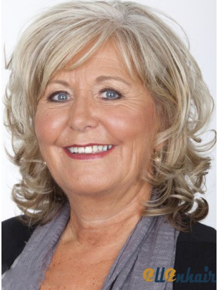 Remy Capless 12 inch Grey Chin Length Curly Wigs