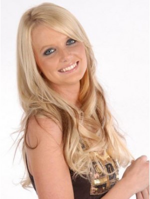 Affordable Blonde Curly Remy Human Hair Clip In Hair Extensions