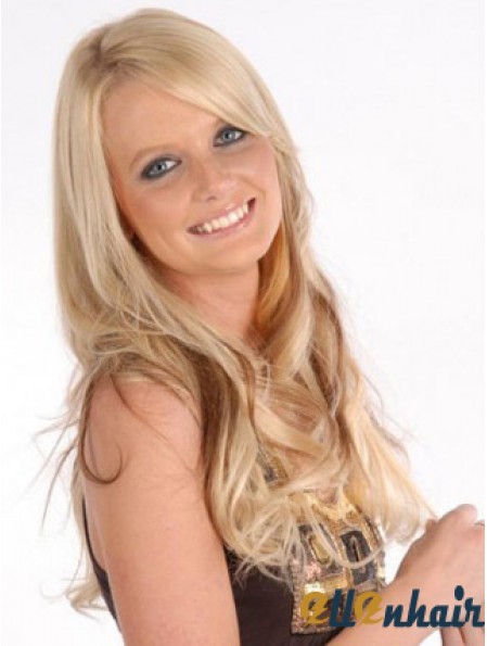 Affordable Blonde Curly Remy Human Hair Clip In Hair Extensions