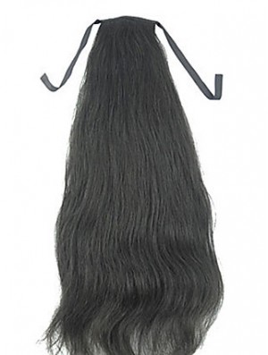 Perfect Straight Black Ponytails